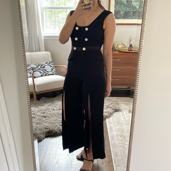 Boston Proper Black Tuxedo Jumpsuit - Picture 4 of 12